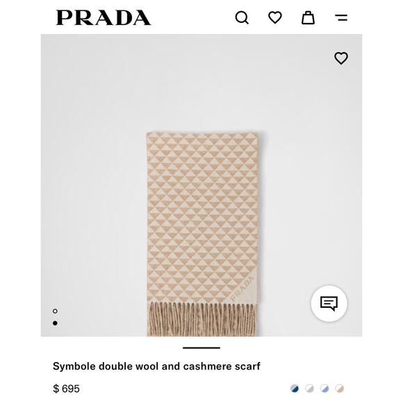 Prada NEW without tags Symbole Double Wool and Cashmere scarf - Picture 5 of 5